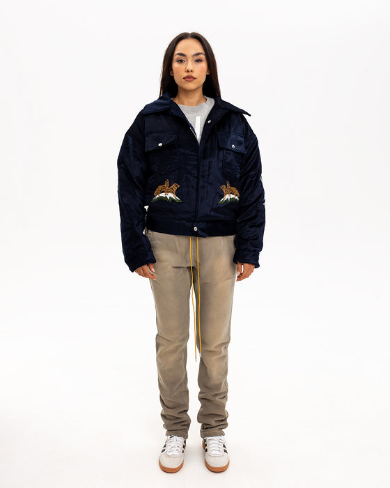 Rhude Woodland Hills Velvet Jacket Navy