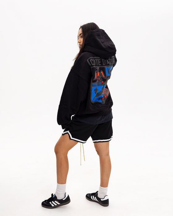 Rhude Cote D’Azur Crest Hoodie Black