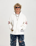 Hanorac Travis Scott Utopia Circus Maximus Euro Tour Alb