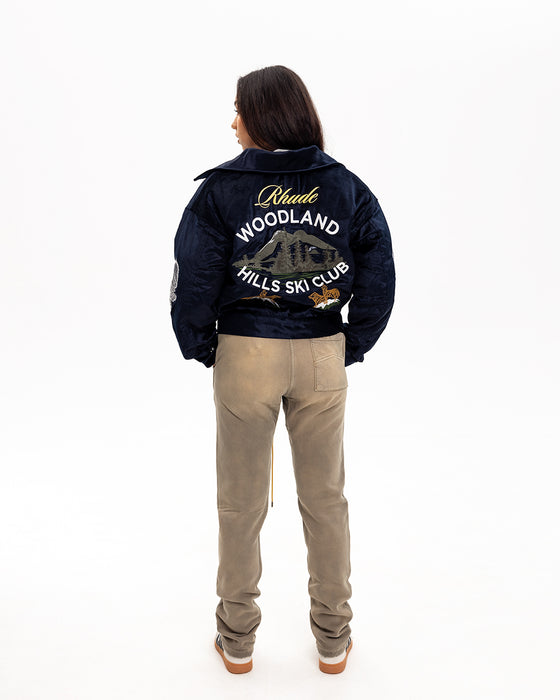 Rhude Woodland Hills Velvet Jacket Navy