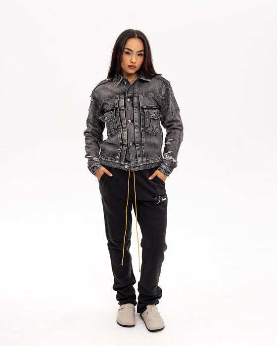 Rhude Trucker Jacket Black