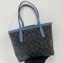Coach Blue Canvas Cm183 Canvas Mini Tote Shoulder Xmas