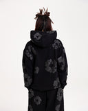 Denim Tears Cotton Wreath Black Monochrome Hoodie