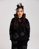 Denim Tears Cotton Wreath Black Monochrome Hoodie