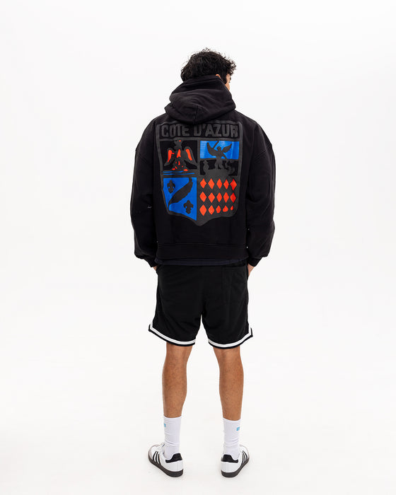 Rhude Cote D’Azur Crest Hoodie Black