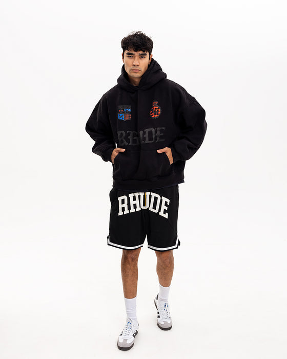 Rhude Cote D’Azur Crest Hoodie Black