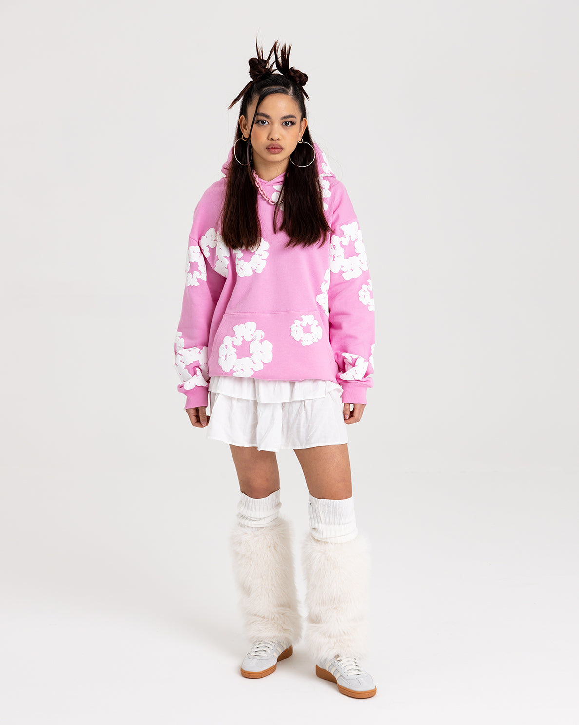 Denim Tears Cotton Wreath Hoodie Pink - True to Sole