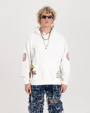 Hanorac Travis Scott Utopia Circus Maximus Euro Tour Alb