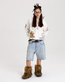 Hanorac Travis Scott Utopia Circus Maximus Euro Tour Alb