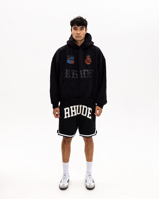 Rhude Cote D’Azur Crest Hoodie Black