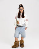 Hanorac Travis Scott Utopia Circus Maximus Euro Tour Alb