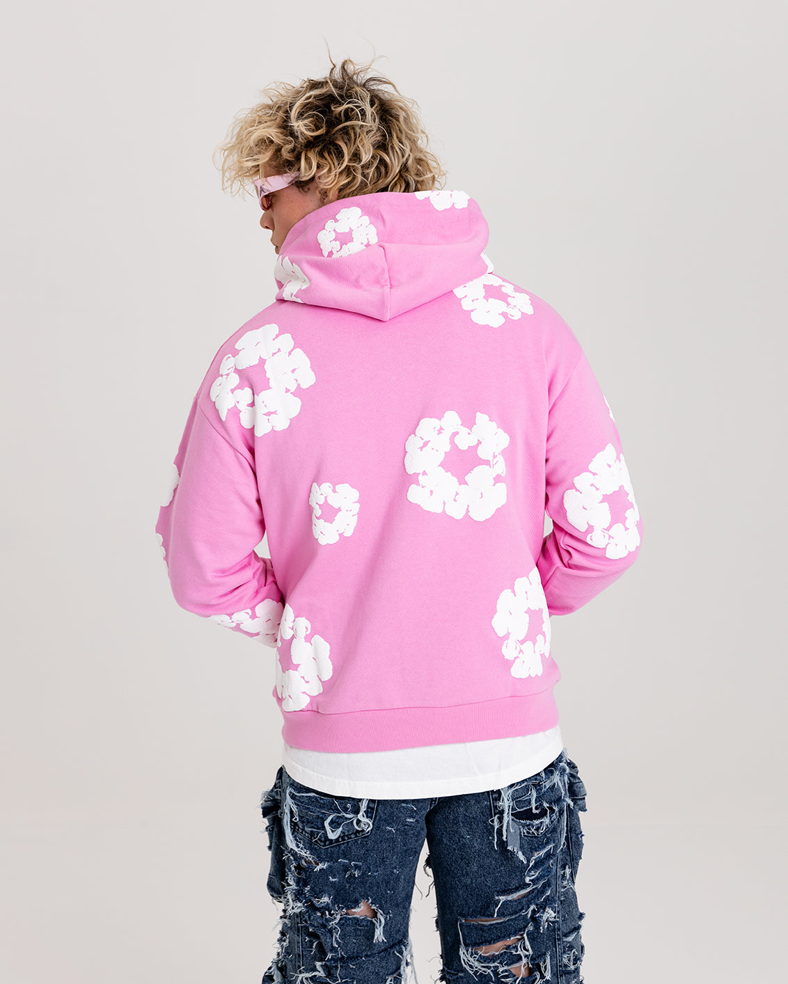 Denim Tears Cotton Wreath Hoodie Pink - True to Sole