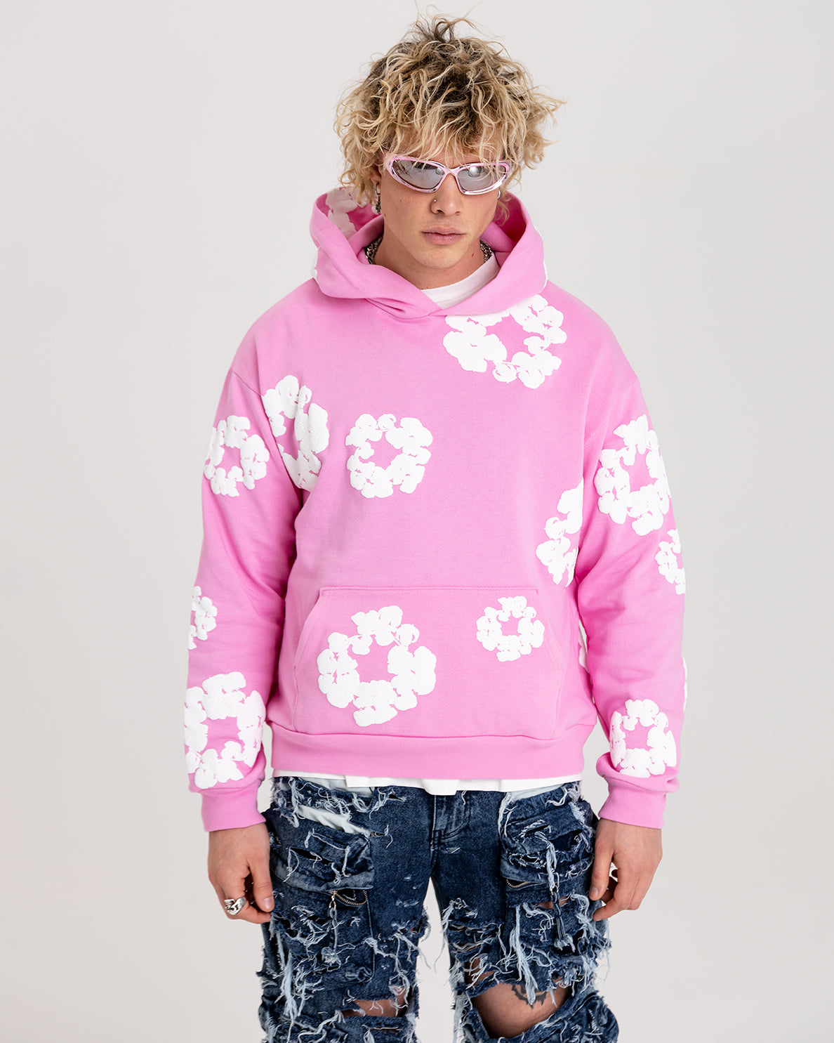 denim tearsピンクhoodie Hanorac Denim Tears Cotton Wreath Roz - True to Sole