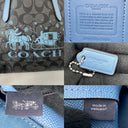 Coach Blue Canvas Cm183 Canvas Mini Tote Shoulder Xmas