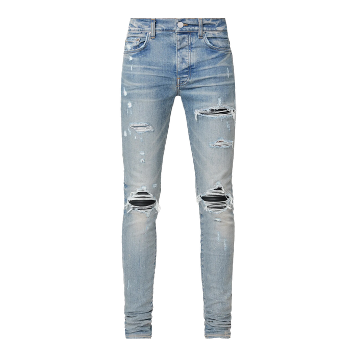 Amiri MX1 Plaid Print Jean Clay Indigo