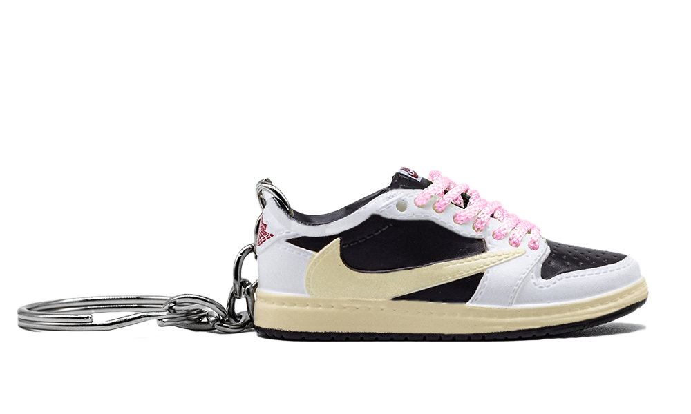 Air Jordan 1 Low Travis Scott Reverse Mocha Pink Lace Keychain True to Sole