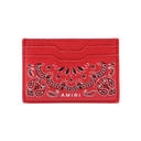 Amiri Leather Bandana Cardholder Red