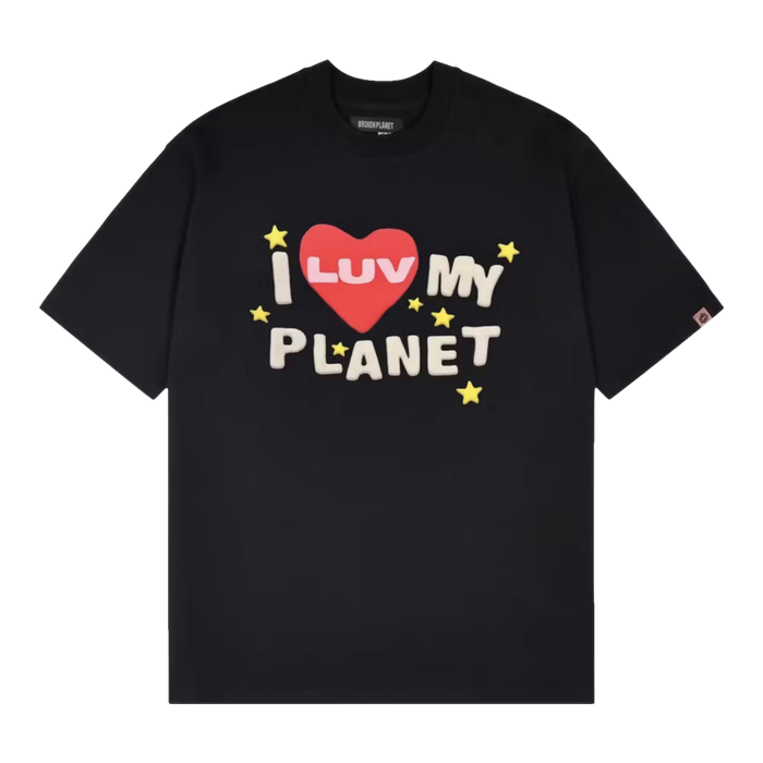 Broken Planet Luv My Planet T-shirt Midnight Black