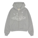 Broken Planet Zip Up Hoodie Heather Grey