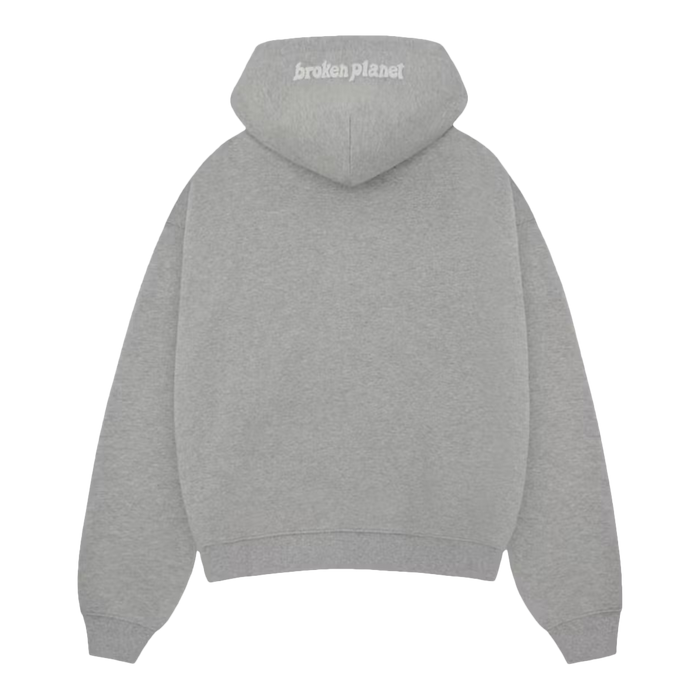 Broken Planet Zip Up Hoodie Heather Grey