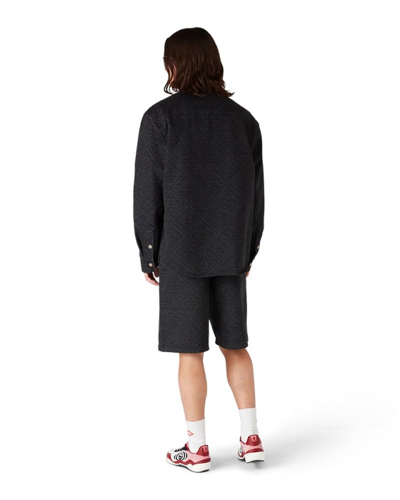 Casablanca Black Laser Long Sleeve Denim Shirt