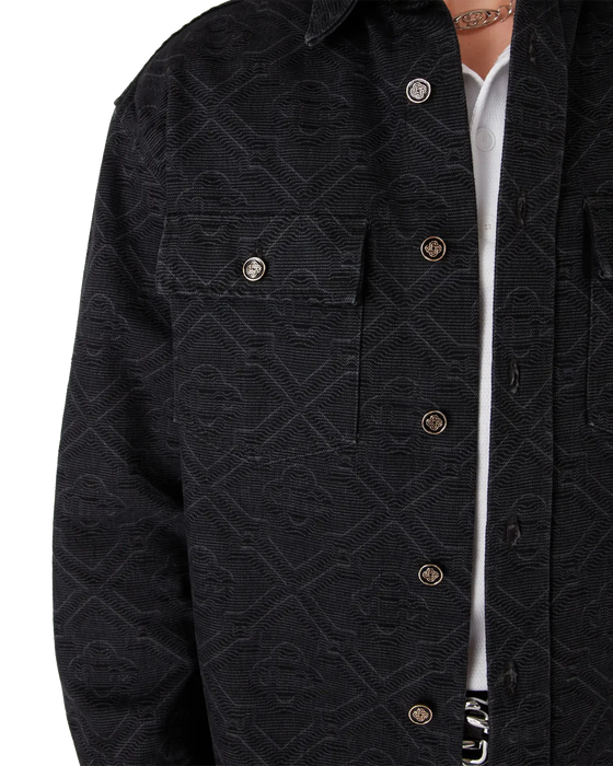 Casablanca Black Laser Long Sleeve Denim Shirt