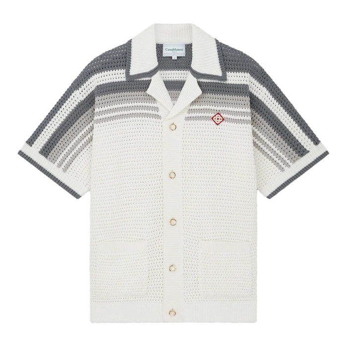 Casablanca Tennis Crochet Shirt White