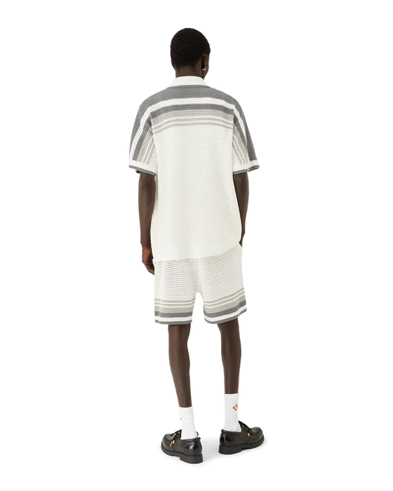 Casablanca Tennis Crochet Shorts White