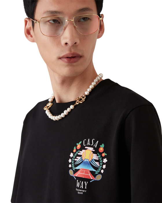 Casablanca Casa Way Mountain Short-Sleeve T-Shirt Black