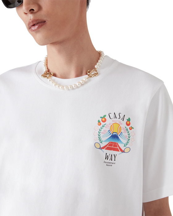 Casablanca Casa Way Mountain Short-Sleeve T-Shirt White