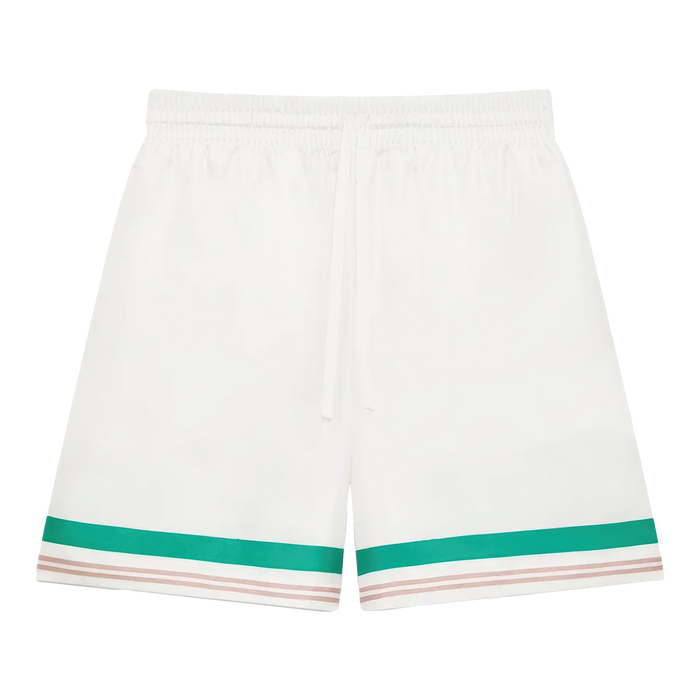 Casablanca Casa Way Silk Shorts White