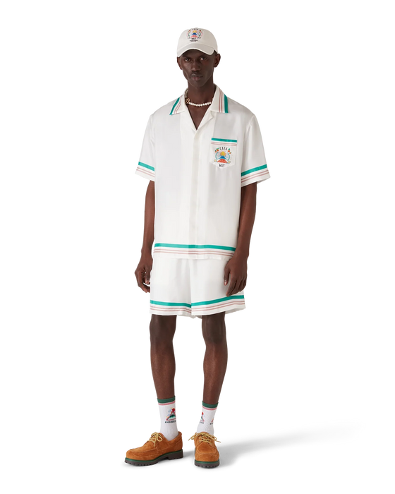 Casablanca Casa Way Silk Shorts White