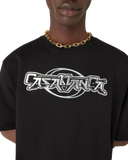 Casablanca Chrome Oversized Short Sleeve T-Shirt Black