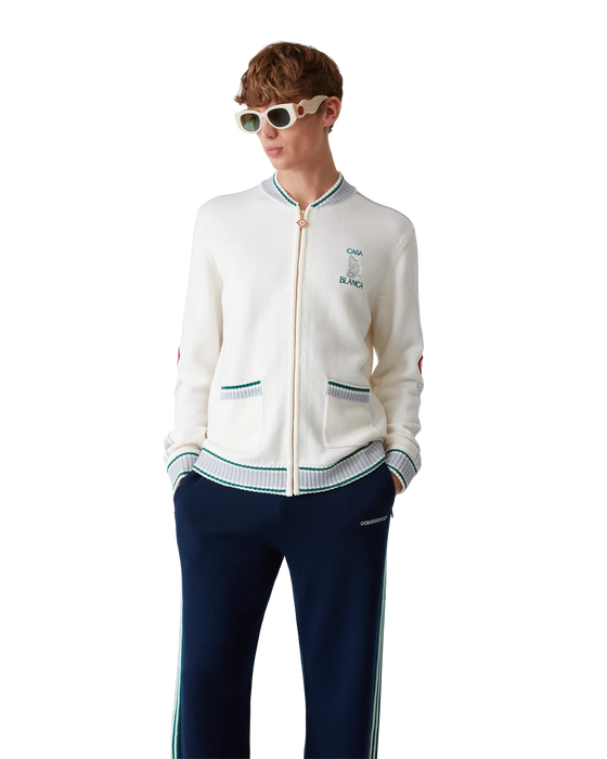 Casablanca Cotton Casa Club Jacket White