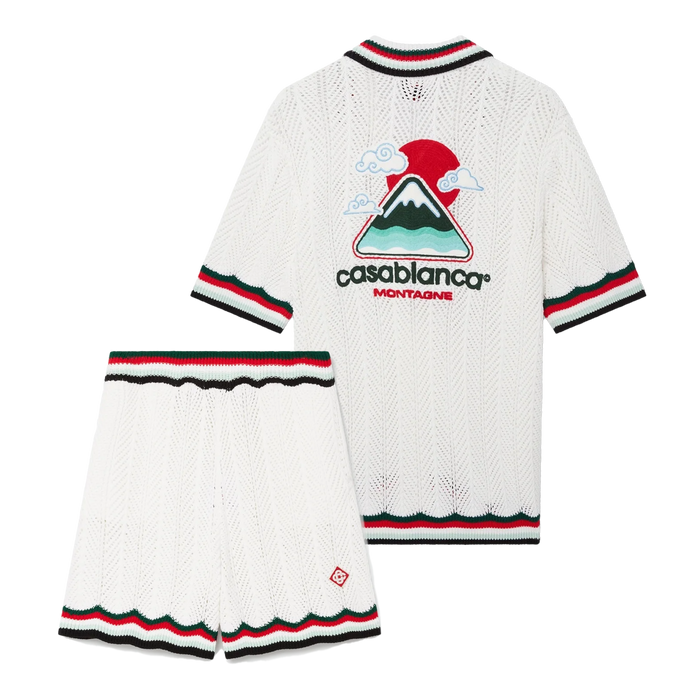 Casablanca Cotton Montagne Ondulee Crochet Set Off White