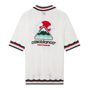 Casablanca Cotton Montagne Ondulee Short-Sleeve Crochet Shirt Off White
