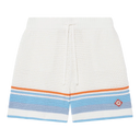 Casablanca Cotton Tennis Crochet Shorts Blue