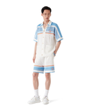 Casablanca Cotton Tennis Crochet Shorts Blue