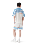 Casablanca Cotton Tennis Crochet Shorts Blue