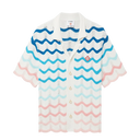 Casablanca Cotton Wave Crochet Shirt Multi