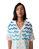 Casablanca Cotton Wave Crochet Shirt Multi