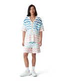 Casablanca Cotton Wave Crochet Shorts Multi
