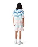 Casablanca Cotton Wave Crochet Shorts Multi