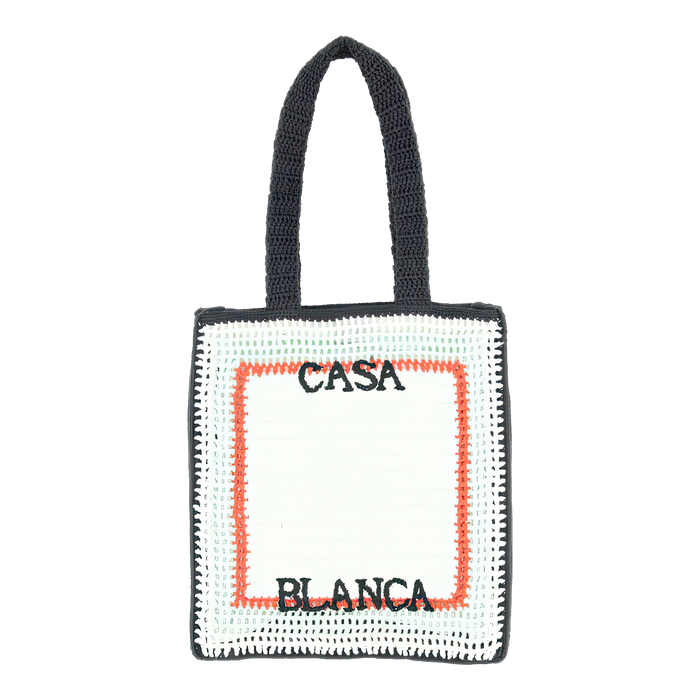 Casablanca Crochet Bag White