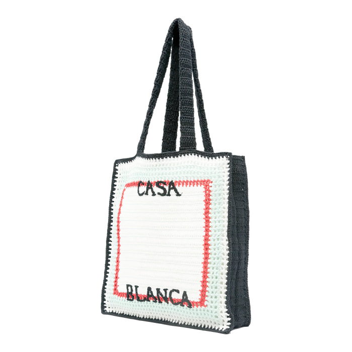 Casablanca Crochet Bag White