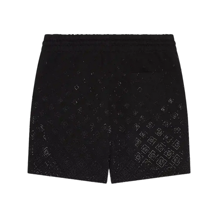 Casablanca Crystal Monogram Sweatshort Black
