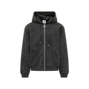 Casablanca Crystal Monogram Zip Up Hooded Sweatshirt