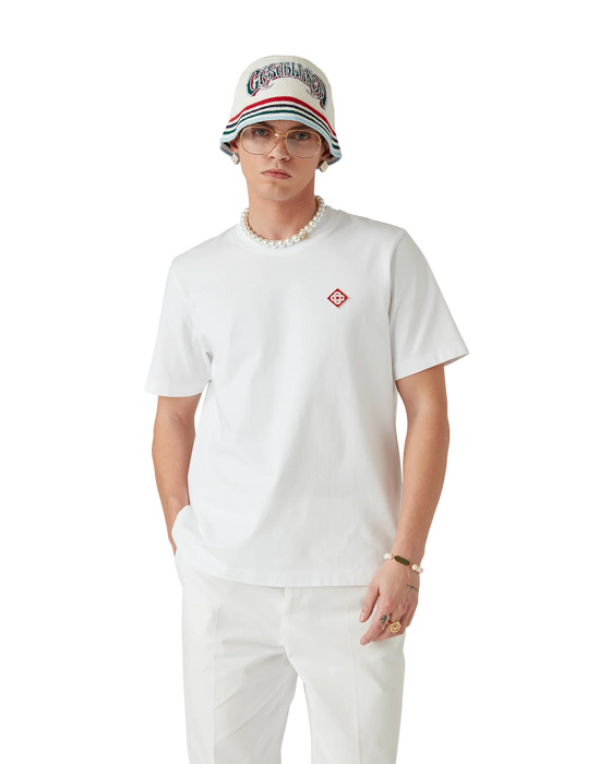 Casablanca Diamond Logo Short-Sleeve T-Shirt White
