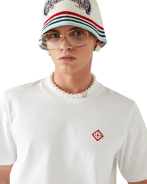 Casablanca Diamond Logo Short-Sleeve T-Shirt White