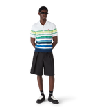 Casablanca Gradient Stripe Short Sleeve Polo Shirt